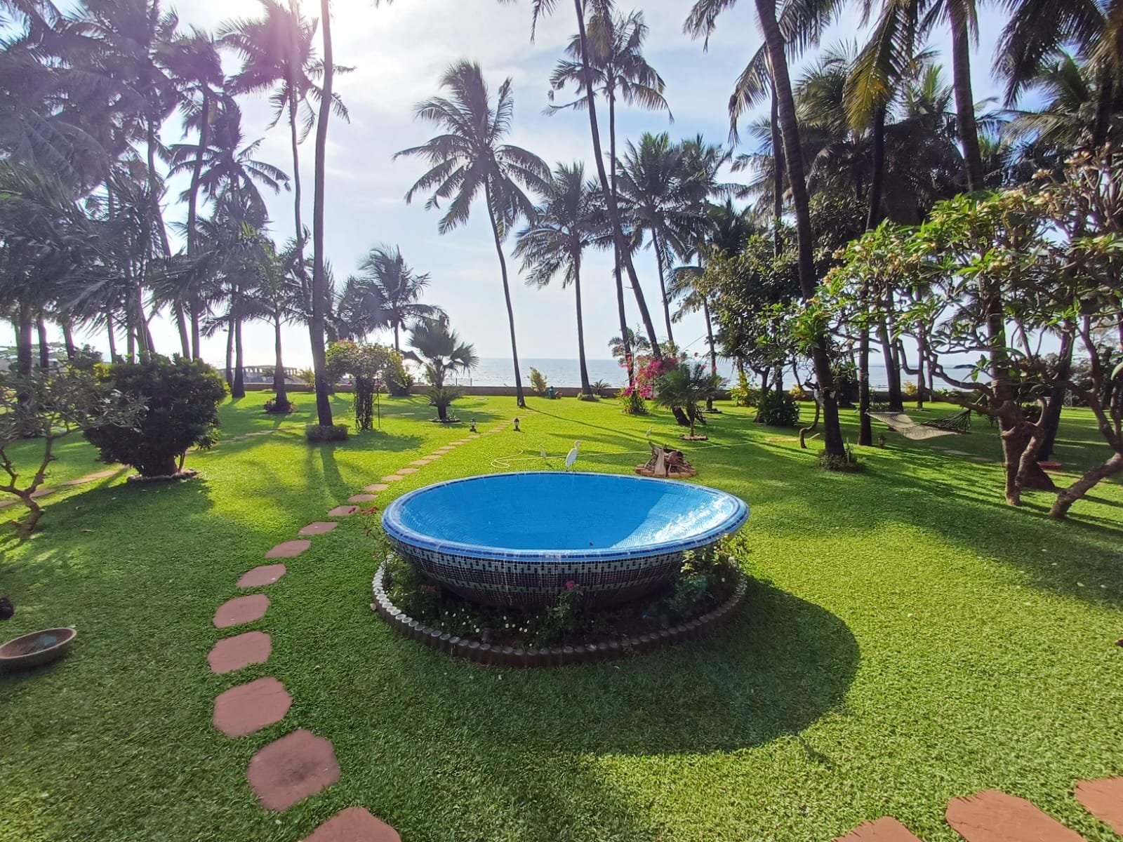 Beachside resort ground landscaping